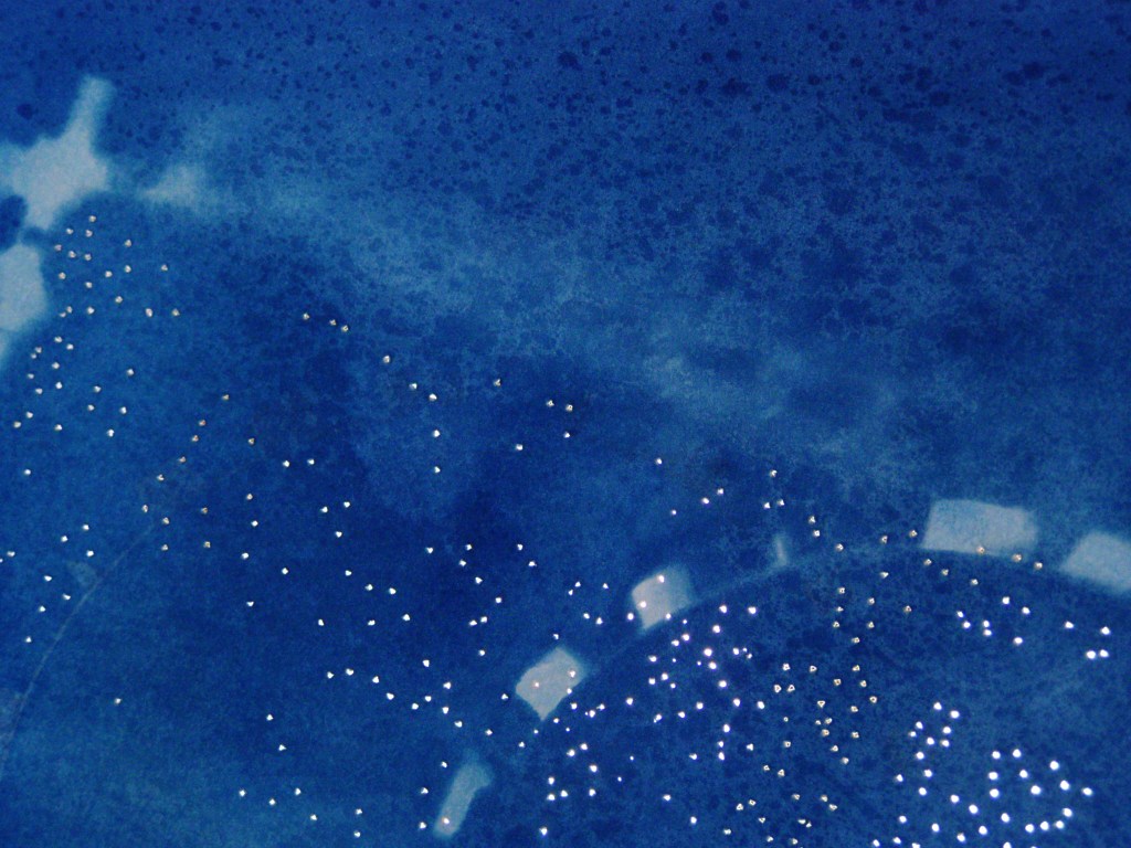 Aerial view of a populated site